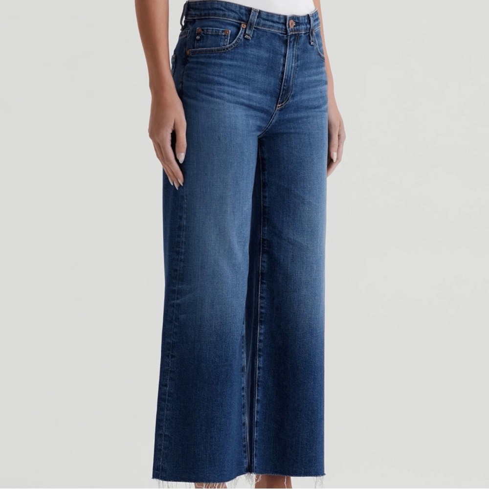 AG Saige Cropped Wide Leg Jeans, 25
